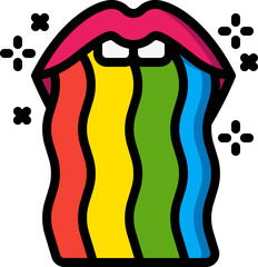 mouth illustration on a white background    