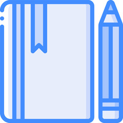 notebook illustration on a white background     