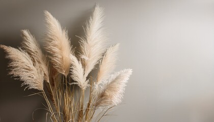 pampas grass minimalist boho background