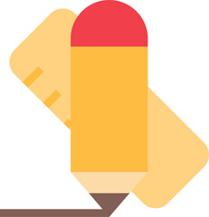 pencil and ruler illustration on a white background    