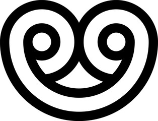 pretzel illustration on a white background  