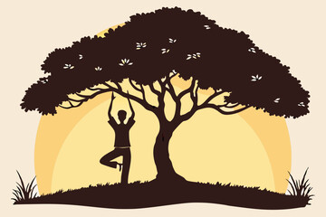 vector illustration of a tree silhouette