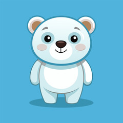 Adorable Cartoon Polar Bear Illustration