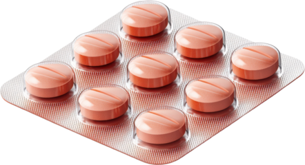 Medication Pack of Orange Pills