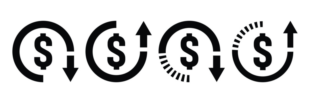 Cost reduction icon vector illustration