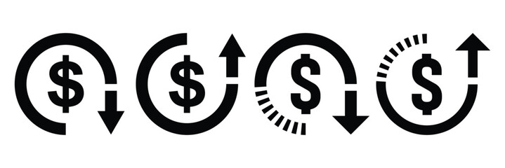 Cost reduction icon vector illustration