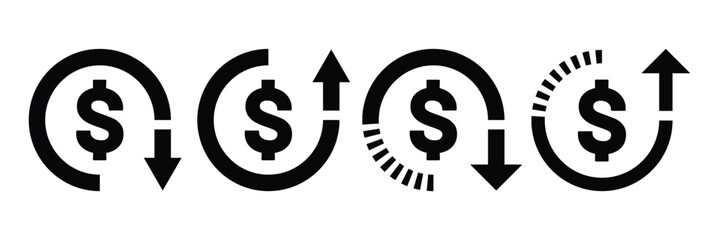 Cost reduction icon vector illustration