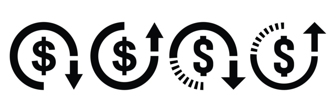 Cost reduction icon vector illustration