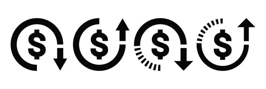 Cost reduction icon vector illustration