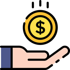 saving money illustration on a white background     