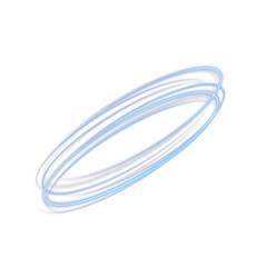 Naklejka premium Glowing Blue Light Swirls and Speed Motion Lines. Circular Energy Ring, Futuristic Neon Podium, Portal Frame with Abstract Light Effect on Transparent Background for Tech or Sci-Fi Design