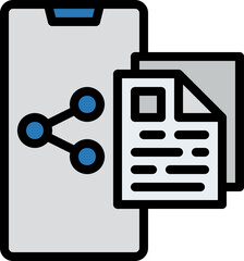 sharing content illustration on a white background     