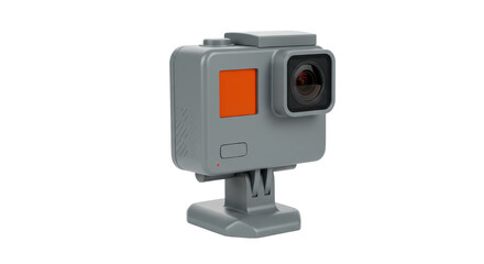 Isolated Gray Action Camera