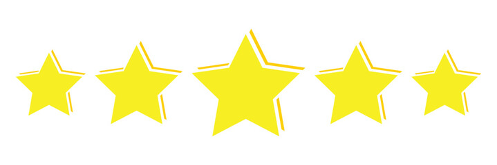 Obraz premium Star rating icons set, Star rating, Customer review, Rate this, Survey response, Product rating