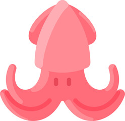 squid illustration on a white background    