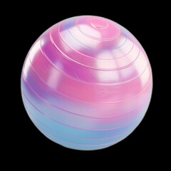 Obraz premium Fitness Ball Clipart with Air Valve Detail and Soft Shading on W