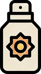 suncream illustration on a white background    