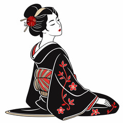 Japanese girl in a kimono