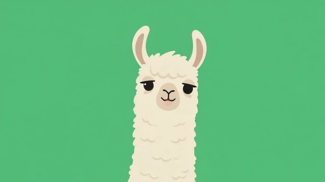 Adorable Llama Illustration: A Whimsical Digital Art Piece