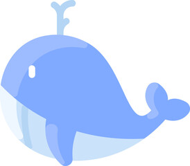 whale illustration on a white background    