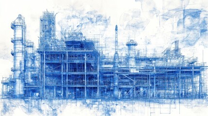Industrial plant blueprint