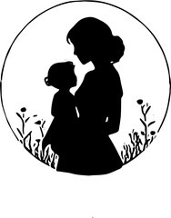 silhouette happy mother's day 