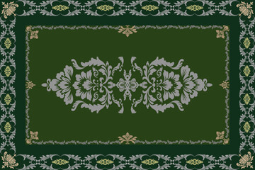 Classic Damask Seamless Pattern  Classical luxury old fashioned damask ornament Vector Illustration for Elegant Textile Design for decoration