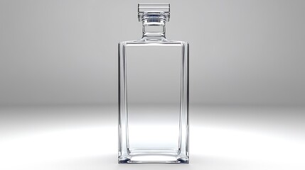 Clear Glass Decanter, Square Shape, Stopper