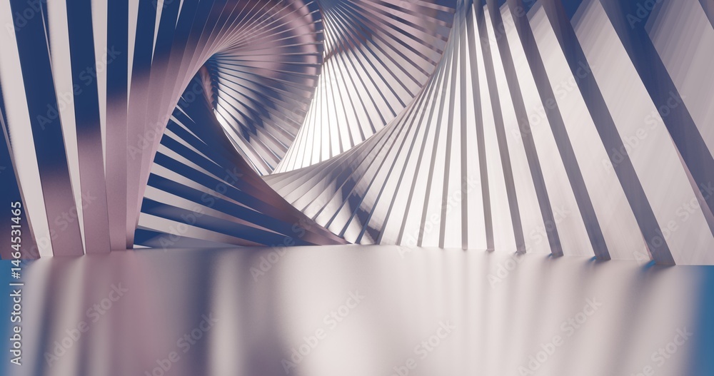 Aufkleber abstract architecture background geometric shapes in design interior 3d render
