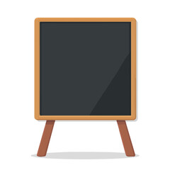 Teacher Chalkboard 2D flat vector illustration, isolated on a white background.