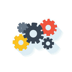 2D flat vector illustration of Technical Skills, isolated on a white background.