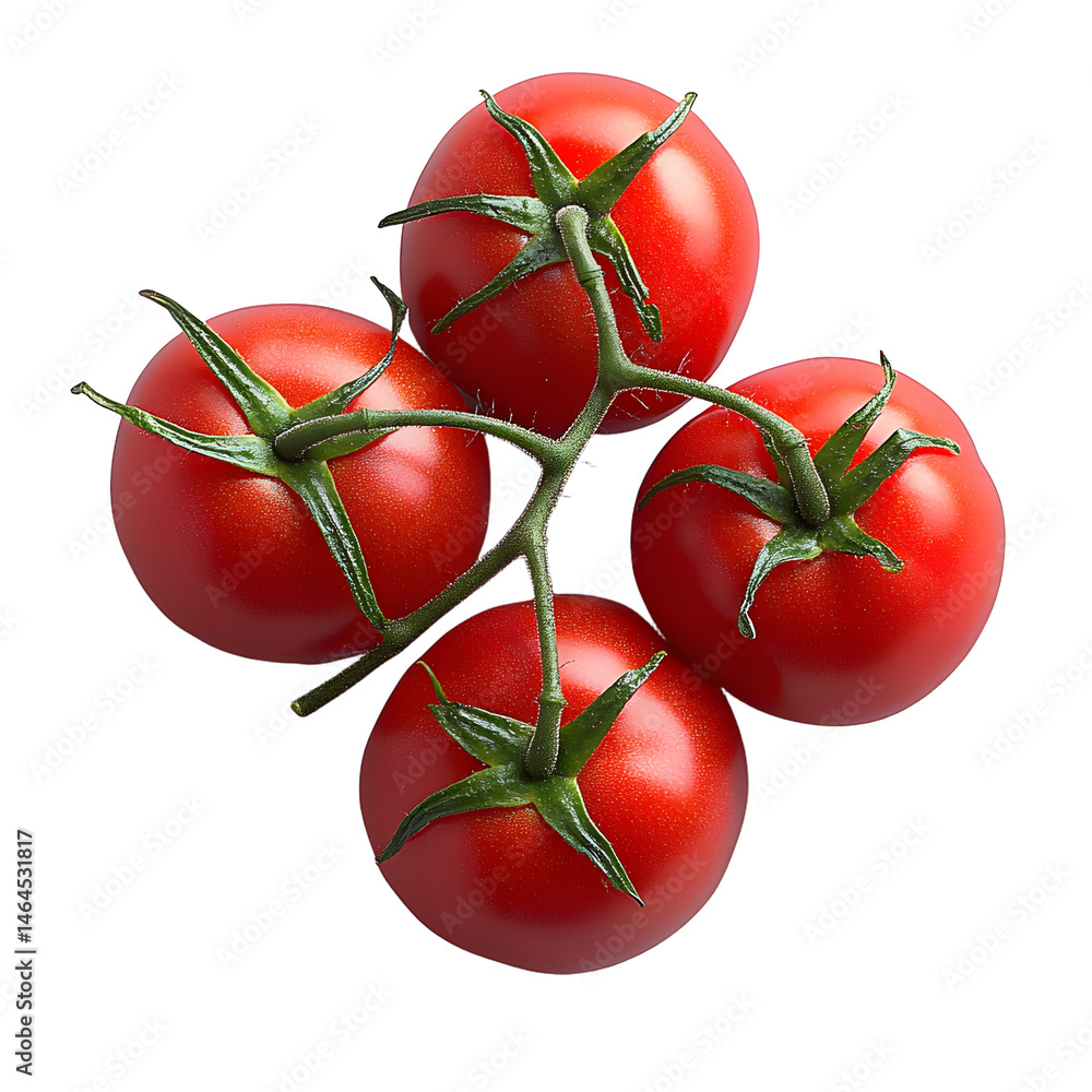 Poster top view image of ripe tomatoes on a transparent background