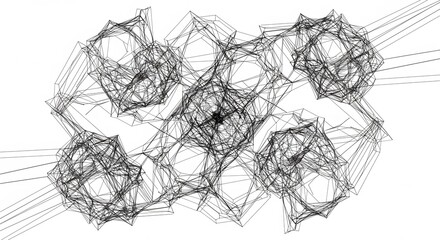 Minimalist linear pattern in monochrome