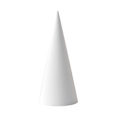 White cone shape on white background simple design minimal aesthetic