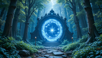 fantasy landscape with space