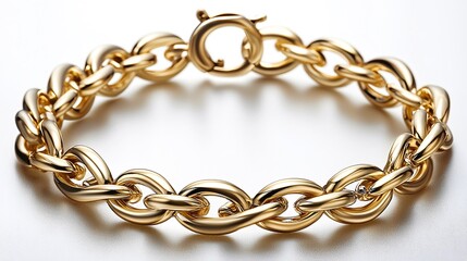 Fototapeta premium Exquisite gold charm bracelet showcased with exceptional detail and captivating design features