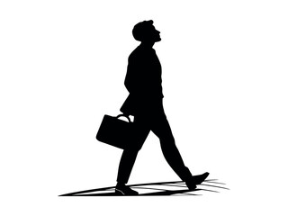 Silhouette of a Person Climbing Stairs, Representing Success, thoughtful businessman looking upward, silhouette, man, businessman, suit, contemplation, reflection, anticipation, thought, upward, looki