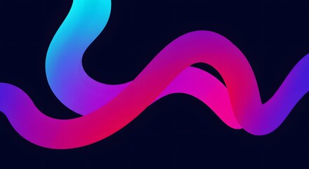 Smooth flowing ribbons in a minimal style