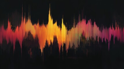 Abstract Colorful Waveform Cityscape Visual Art