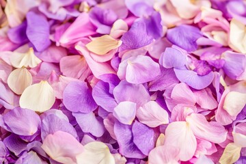 Obraz premium Close up view of colorful flower petals.
