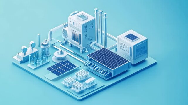 Miniature Model Display of Solar Power Generation System