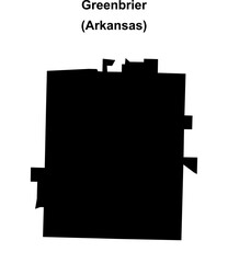 Greenbrier (Arkansas) blank outline map