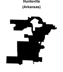 Huntsville (Arkansas) blank outline map