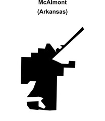 McAlmont (Arkansas) blank outline map