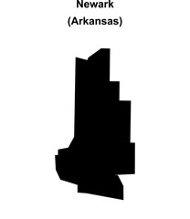 Newark (Arkansas) blank outline map