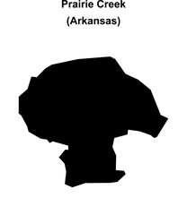 Prairie Creek (Arkansas) blank outline map