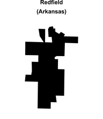 Redfield (Arkansas) blank outline map