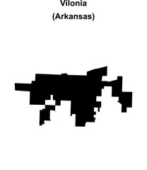 Vilonia (Arkansas) blank outline map