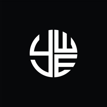YWE logo YWE icon YWE vector YWE monogram YWE letter YWE minimalist YWE Circle YWE flat Unique modern flat abstract logo design.