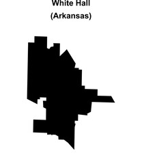 Fototapeta premium White Hall (Arkansas) blank outline map